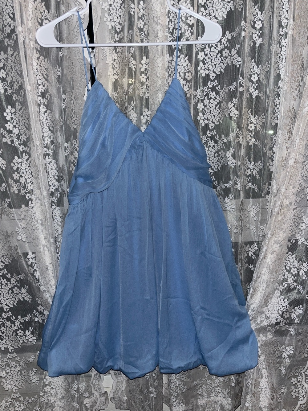 Abercrombie & Fitch Light Blue Satin Slip Chemise